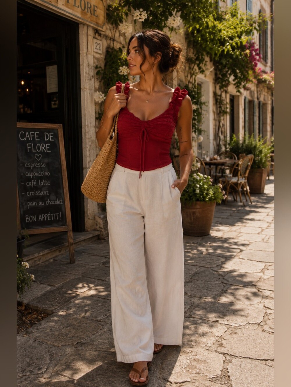 🔥🔥2 for $20🔥🔥 Elegant Red Ruched Blouse